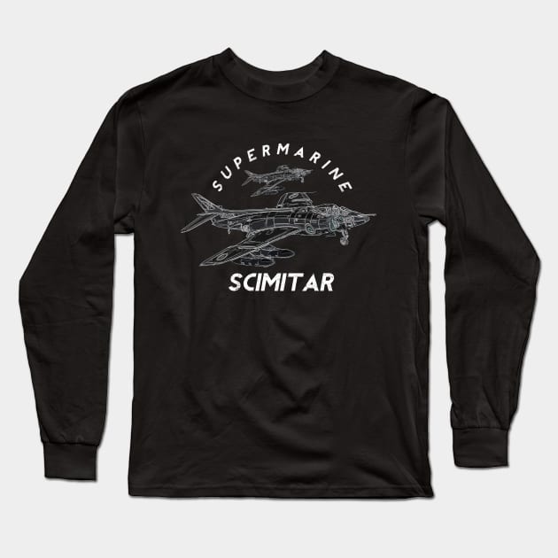 Supermarine Scimitar Long Sleeve T-Shirt by aeroloversclothing